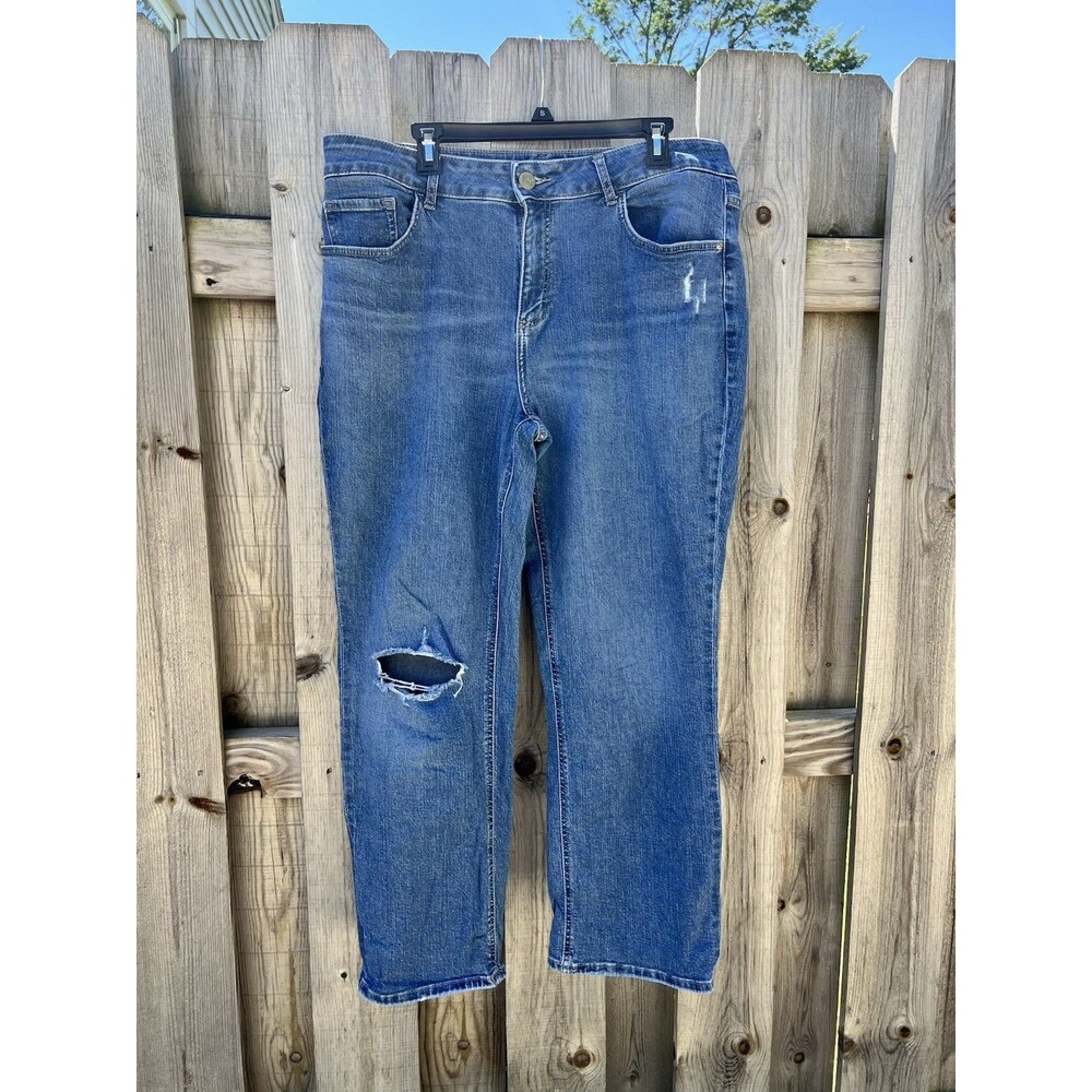 LEE Legendary Style Boyfriend MidRise Distressed Women’s Jeans Size 18W